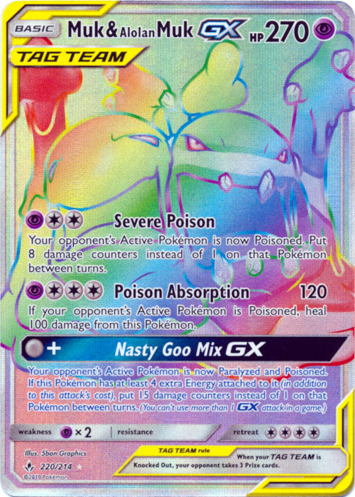 Muk & Alolan Muk Tag Team GX - 220/214 - Secret Rare